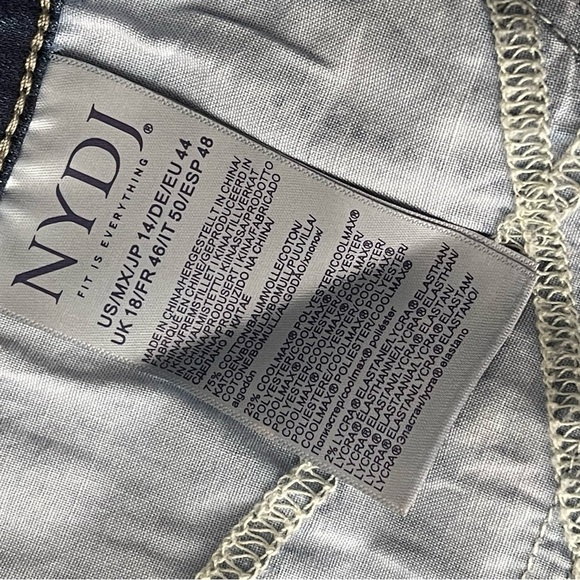 NYDJ Marilyn Straight Jean 14 Cool Embrace Lift Tuck Slimming Smoothing Stretch - Picture 8 of 8
